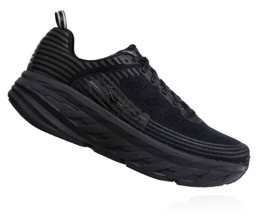 Hoka One One Running Shoes Mens Black - Bondi 6 - 27956PJKN